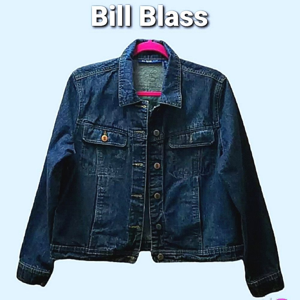 💙🖤 BILL Blass BLUEJean Denim Jacket/Coat